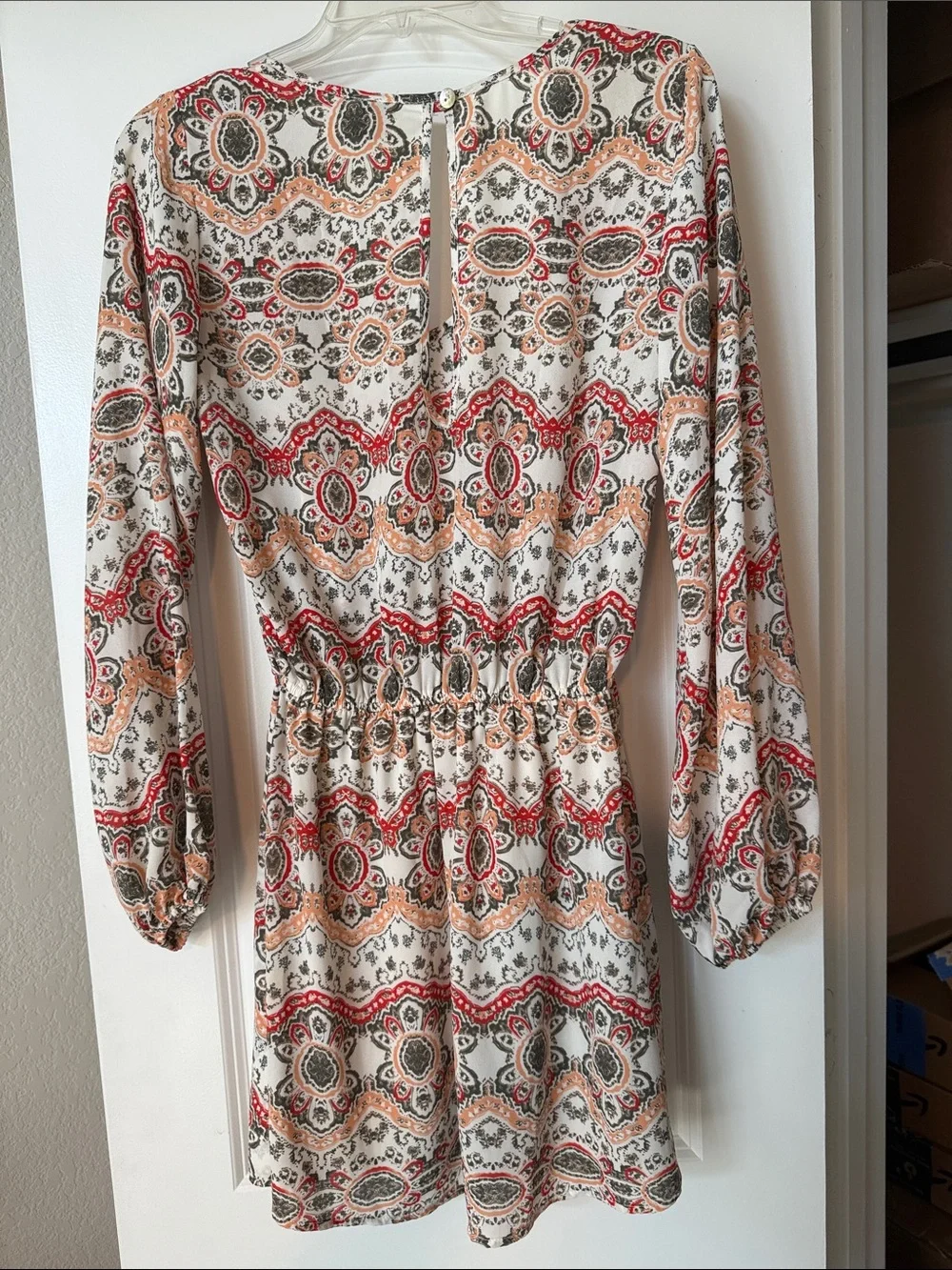 Show Me Your Mumu Rainey La Quinta Blouson Elastic Waist Mini Dress Size S